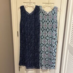 Croft & Barrow Navy and Patterned Maxi Dresses